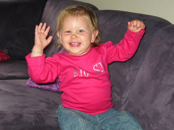 Hoera, ik word grote zus!! (wel met vies haar :S )