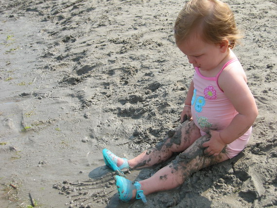 en het lekkerste: smeren met nat zand