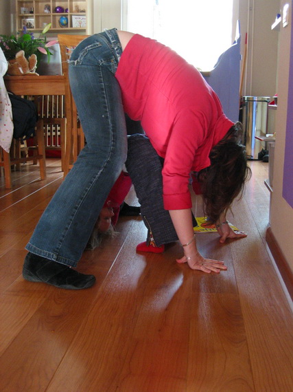 Ochtendgymnastiek met mama