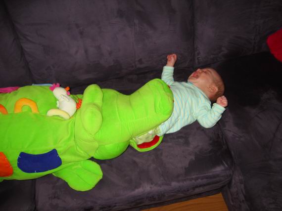 Saskia ín de krokodil...